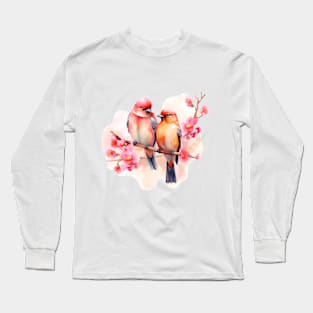 Two birds on the branch Long Sleeve T-Shirt